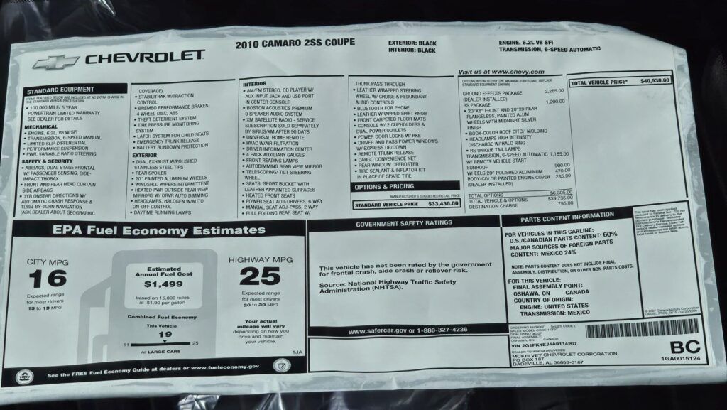 2010 Chevrolet Camaro 2SS - Photo 143 of 160